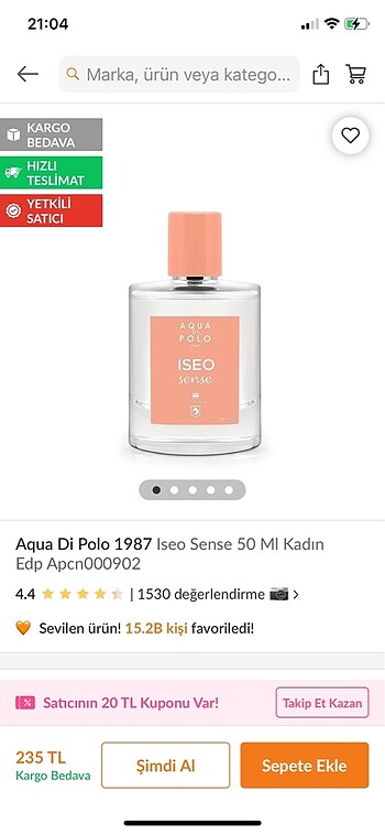 Diğer Aqua di polo parfüm