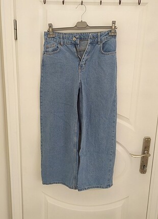 bol paça kısa denim 