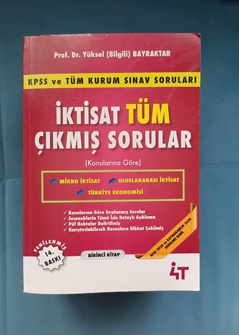 Beden KPSS İktisat Tüm Çıkmış Sorular Kitapları
