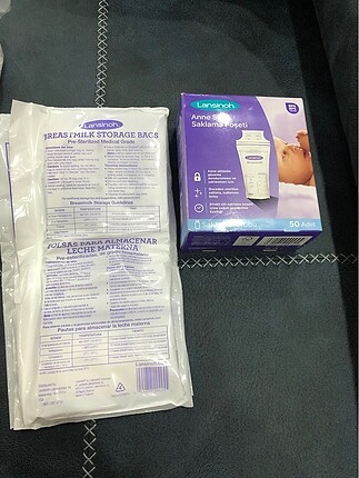 Lansinoh Anne sütü saklama poşeti+ Göğüs pedi