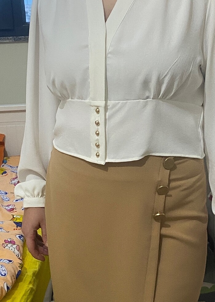 Şifon gömlek - Görsel 3