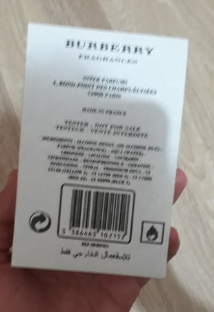 diğer Beden sarı Renk Burberry For men erkek tester parfum