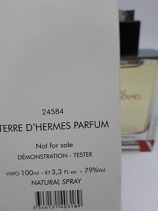 diğer Beden hermes terre d hermes edt 100 ml Erkek tester parfüm 