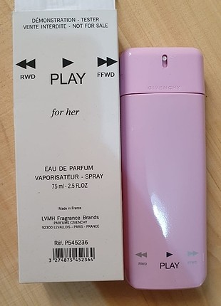 Givenchy play for her 75 ml bayan tester parfum 