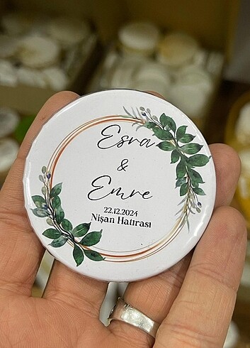 Diğer Buton rozet Açacaklı magnet 58 mm Nişan, Kına hatirasi 25 Adet