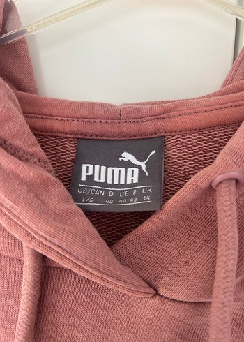 Orjinal Puma Pembe Kapüşonlu Oversize Sweatshirt - Görsel 3