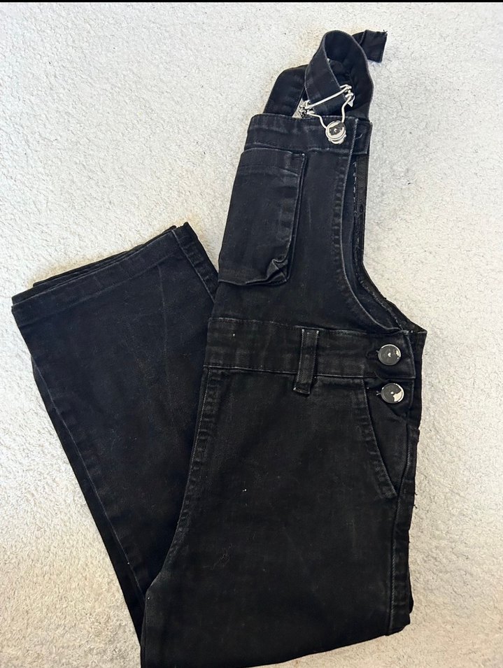 Siyah Erkek Çocuk Denim Tulum - Görsel 2