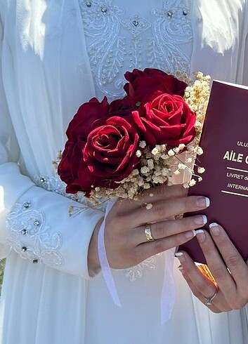 38 Beden beyaz Renk Nikah elbisesi