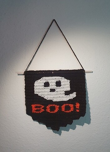 Halloween temalı hayaletli duvar süsü