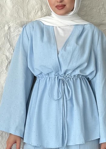 Mavi iki Keten Takım - Görsel 2