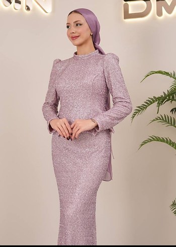 Gül kurusu  i Kadın tesettür abiye - Görsel 2