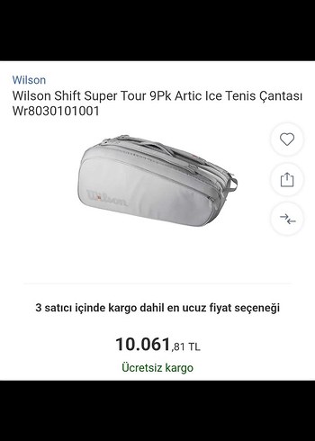Wilson shift super tour 9lu raket çantası tenis çantası - Görsel 7