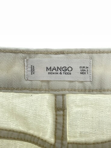 34 Beden beyaz Renk Mango Mini Şort %70 İndirimli.
