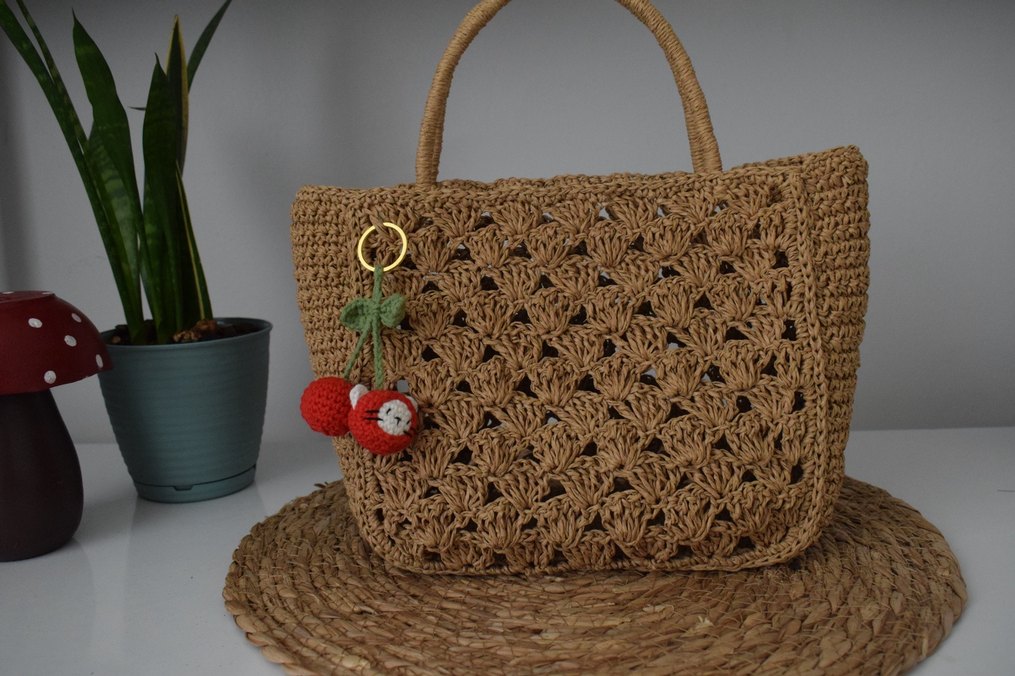 Dantel Detaylı Örgü Bohem Kadın Çanta - Görsel 4