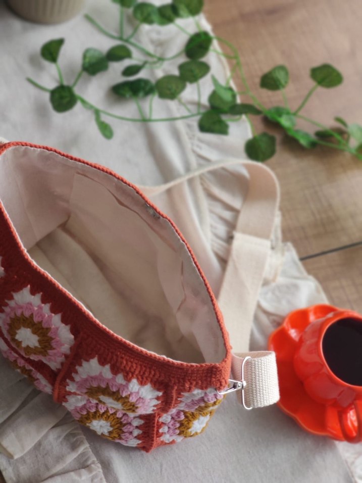 Renkli Nakışlı Örgü Bohem Kadın Çanta - Görsel 3