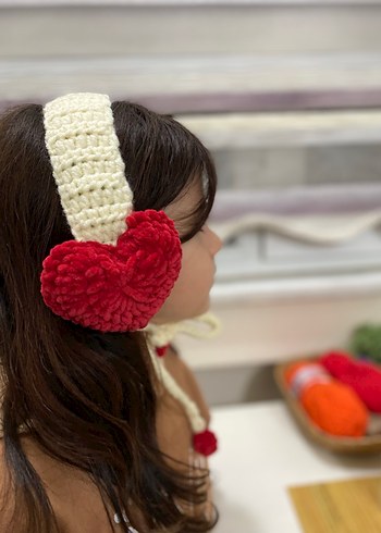 Nakışlı Renkli Örgü Kız Aksesuarı - Görsel 2