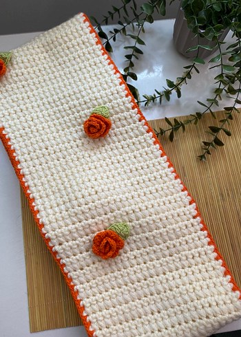 Nakışlı Bohem Tarzı Beyaz Mutfak Havlusu - Görsel 3