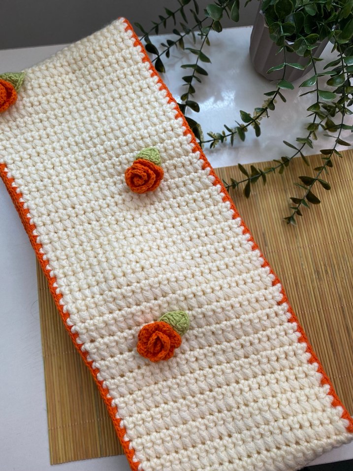 Nakışlı Bohem Tarzı Beyaz Mutfak Havlusu - Görsel 3