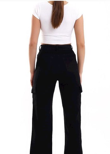 Gri Batik Desen Kemerli Salaş Kadın Kot Pantolon palasız - Görsel 2