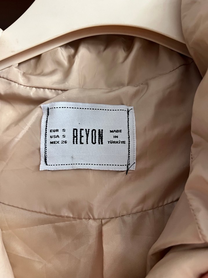 Bej Kadın Kış Montu Kapüşonlu - Görsel 3