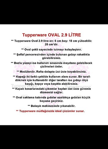 Tupperware Saklama Kapları 