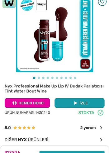 NYX LIP IV Turkuaz Ruj Parlatıcı - Görsel 2