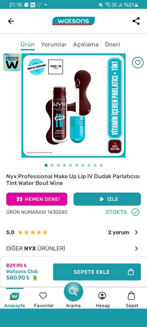 NYX LIP IV Turkuaz Ruj Parlatıcı - Görsel 2