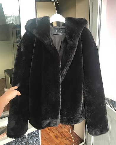 stradivarius peluş kürk mont