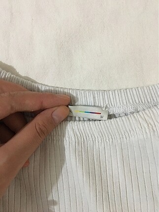 m Beden beyaz Renk Beyaz kol detaylı bluz