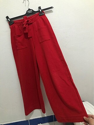 XS kırmızı bol pantolon