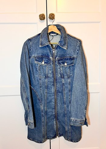 Zara Mavi Denim Elbise