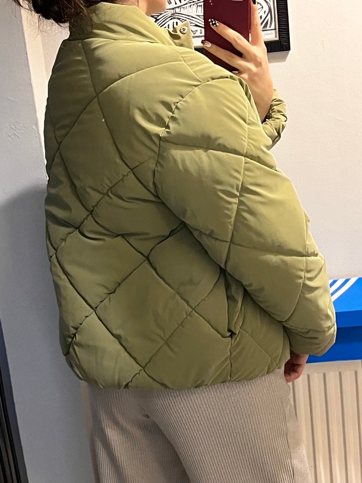 Haki Kapitone Şişme Ceket — görsel 6/8