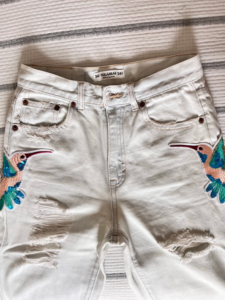 Pull and Bear Yırtık Hummingbird Denim Jean — görsel 3/8