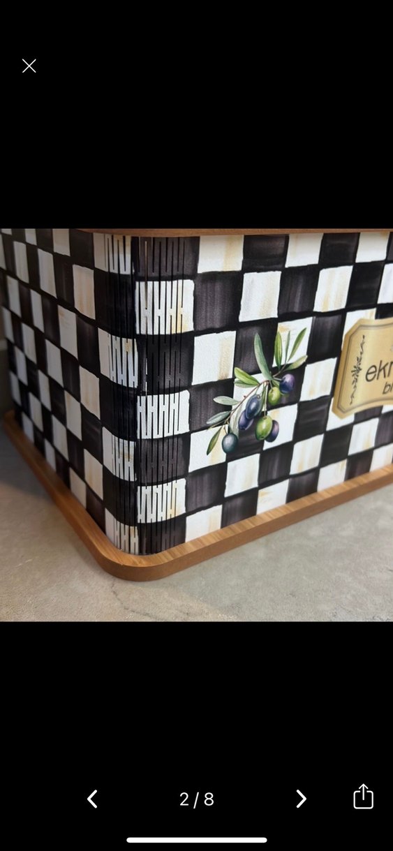 Beyaz Ekru Desenli Ekmeklik - Görsel 4