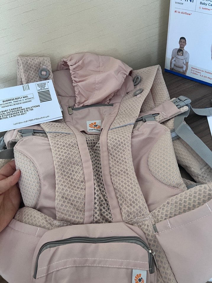 Ergobaby Omni breze Bebek Kanguru Pembe - Görsel 4