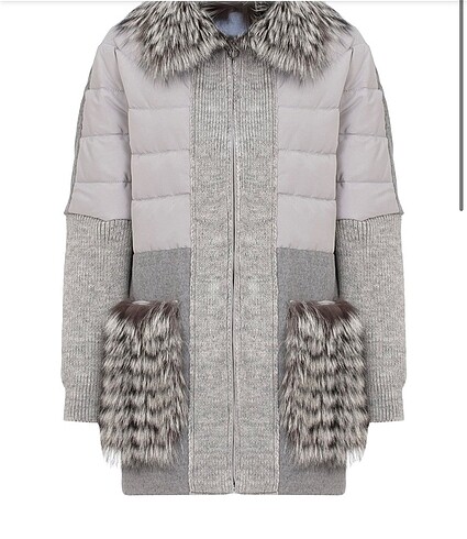 Orjinal kürk alpaca mont