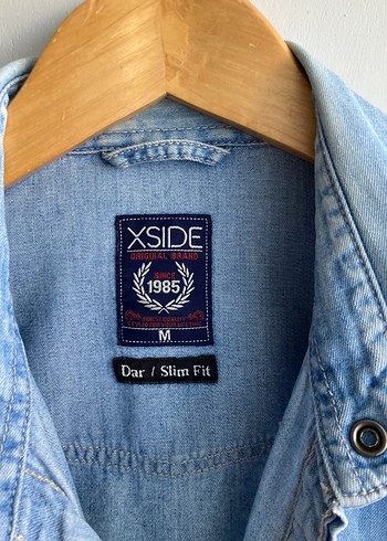 Erkek Gömlek Düğmeli Uzun Kollu açık mavi M beden dar Slım Fit - Görsel 2