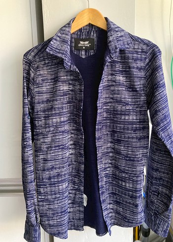 Lacivert Gri Erkek Uzun Kollu Gömlek - Görsel 3