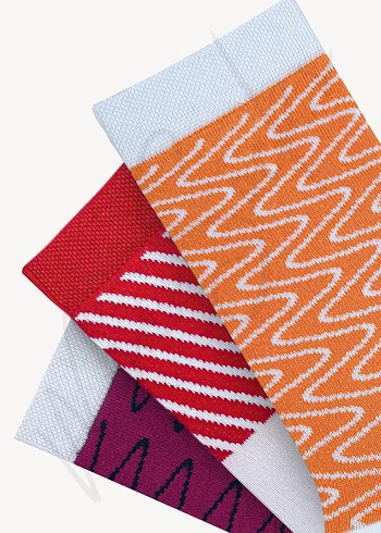 sushi 4cift  Çok Renkli Çorap Seti - Görsel 5