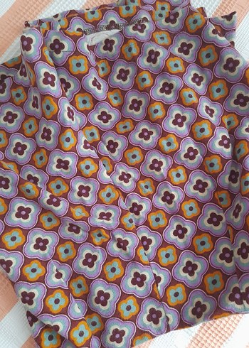 Çiçekli Yüksek Bel Mini şort Etek koton - Görsel 3