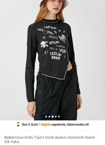 Koton gotik asimetrik kesim bluz. - Görsel 6