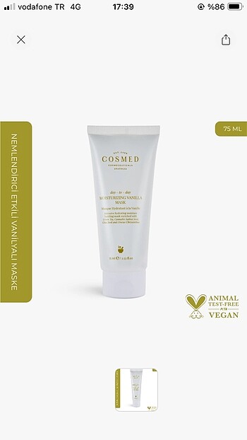  Beden Cosmed vanilla mask
