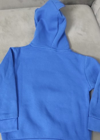 5 Yaş Beden mavi Renk Kapüşonlu Sonic Baskılı Mavi Sweatshirt