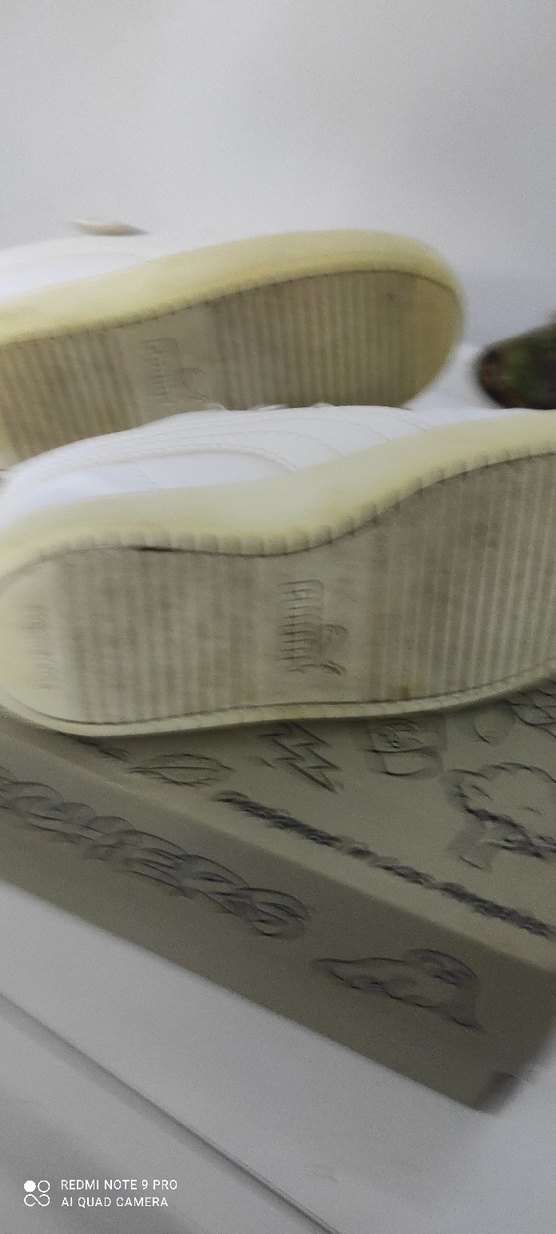 Puma Erkek Çocuk Beyaz Sneakers Cırtcırtlı 27 numara - Görsel 4