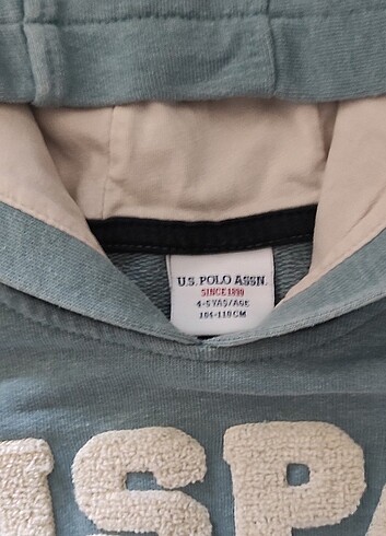 24-36 Ay Beden turkuaz Renk USPA sweatshirt 3/4 yaş sorunsuz