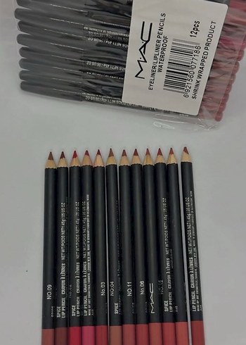 MAC Koyu Kırmızı Dudak Kalemi Seti