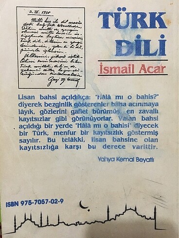  Türk Dili İsmail Acar