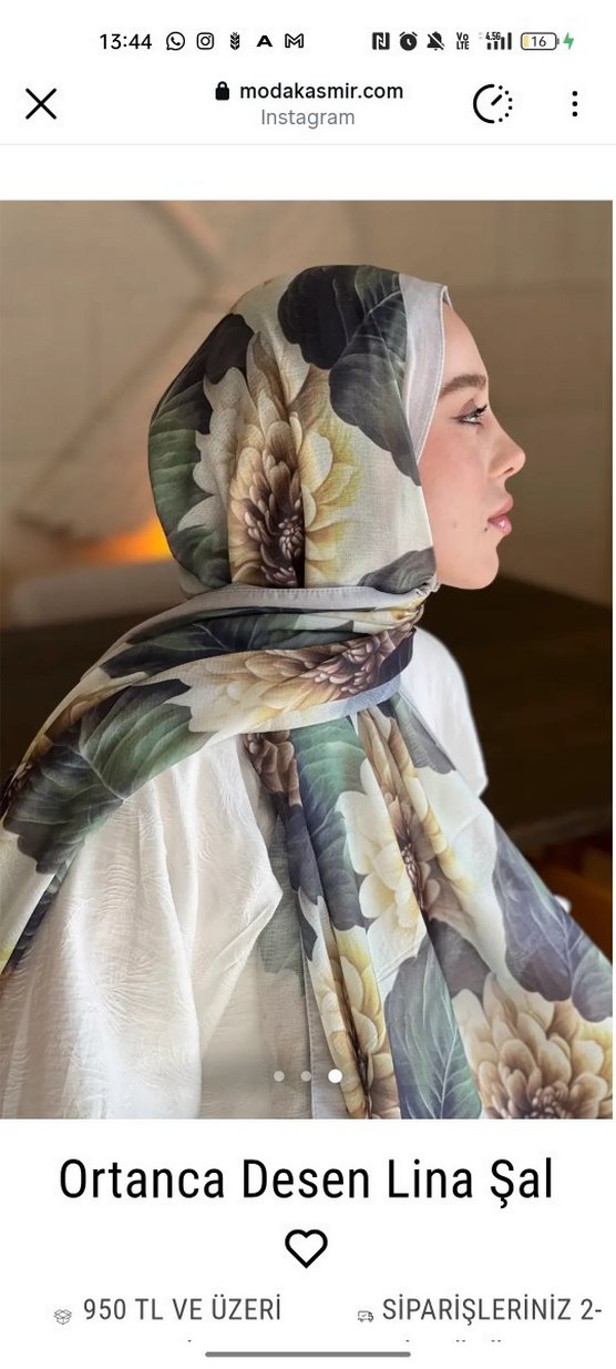 Modakaşmir Ortanca desen şal - Görsel 2