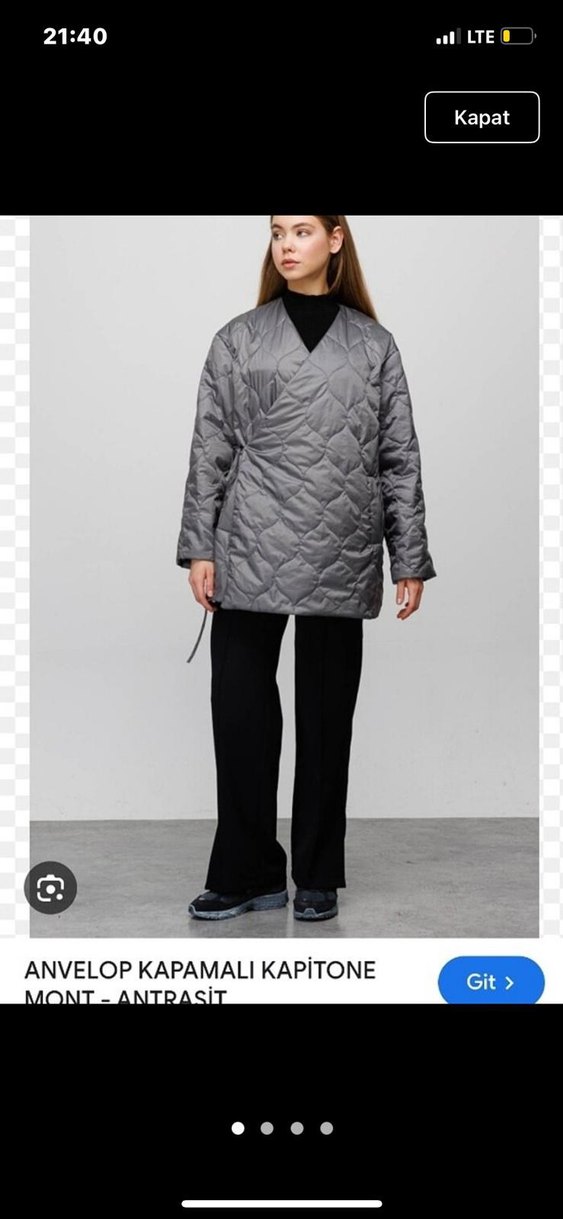 Hooopstore Kapitone Kadın Mont - Görsel 2