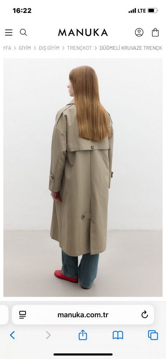 Manuka Bej Kuşaklı Trençkot - Görsel 3